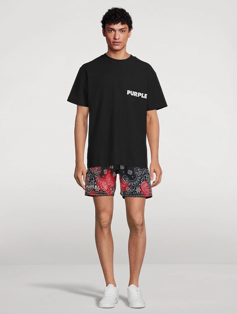 Bleached Swim Shorts Paisley Print