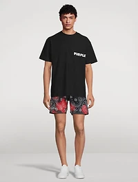Bleached Swim Shorts Paisley Print