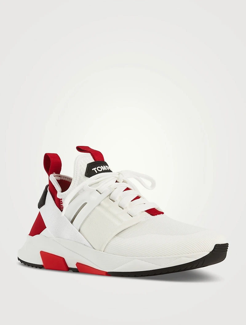 Lago Neoprene And Suede Sneakers