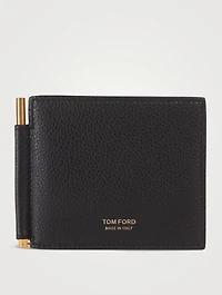 Grain Leather Money Clip Wallet