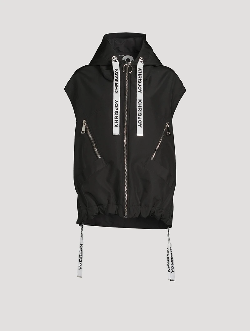 Star-Embellished Windbreaker Vest
