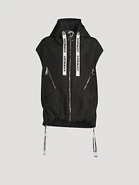 Star-Embellished Windbreaker Vest