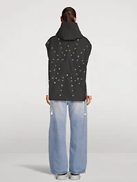 Star-Embellished Windbreaker Vest