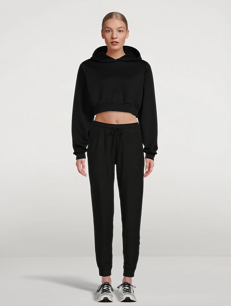 Headliner Padded Shoulder Cropped Hoodie