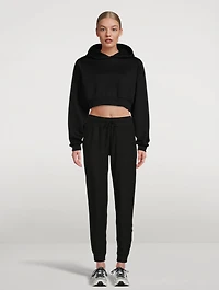 Headliner Padded Shoulder Cropped Hoodie