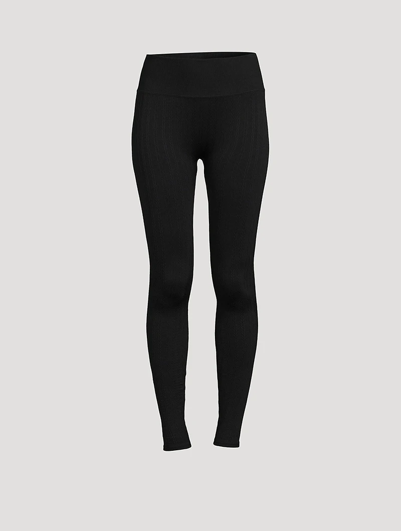 Seamless Cable-Knit Leggings