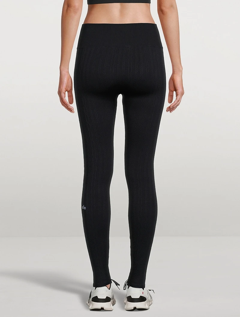 Seamless Cable-Knit Leggings