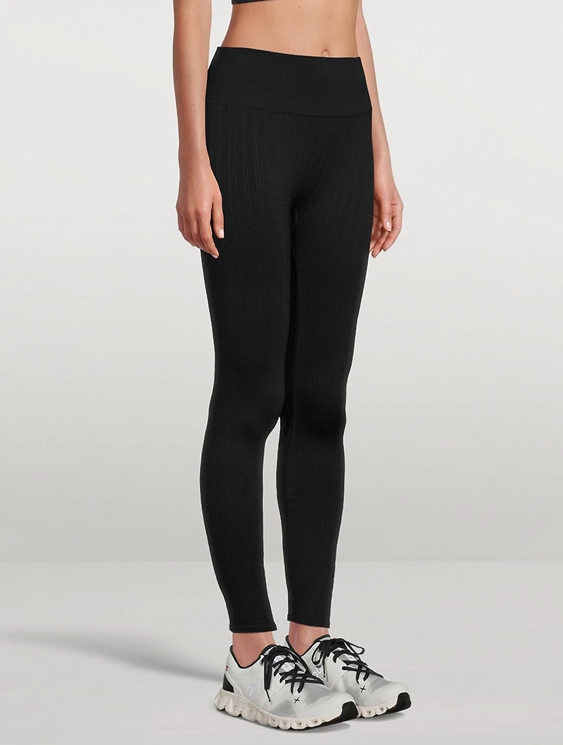 Seamless Cable-Knit Leggings