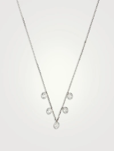 Danaé 18K Gold Hang Up Necklace With Five Diamonds