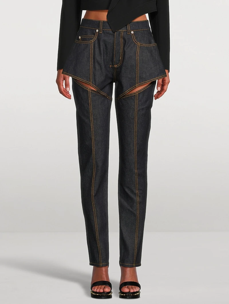 Slashed Slim Jeans