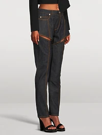 Slashed Slim Jeans