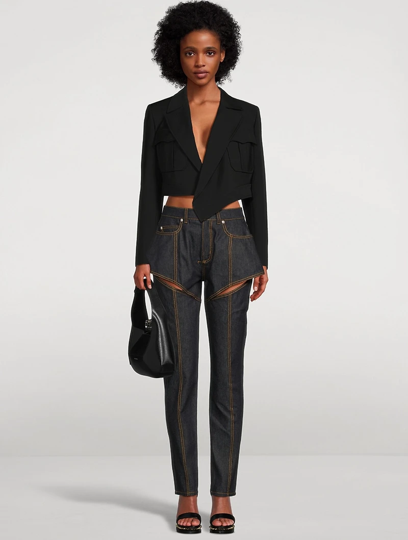 Slashed Slim Jeans