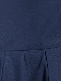 Asymmetric Poplin Midi Dress