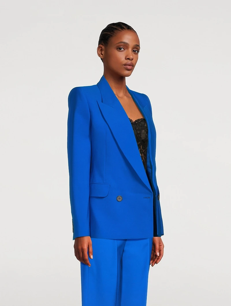 Double-Breasted Wool Blazer