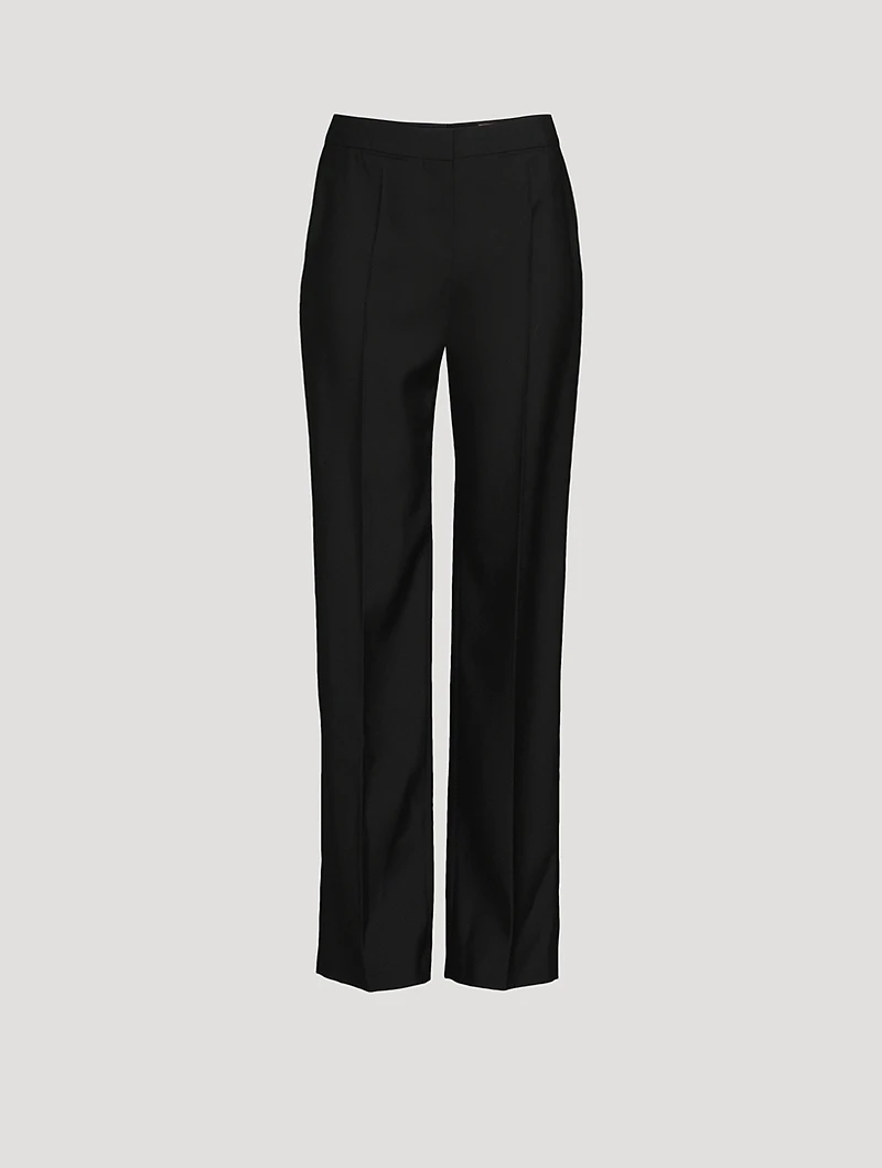 Low-Rise Wool Trousers