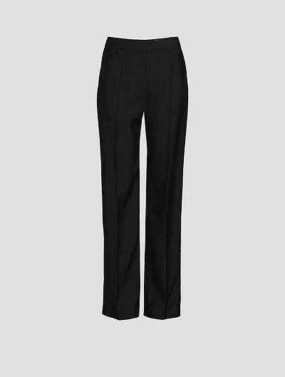 Low-Rise Wool Trousers