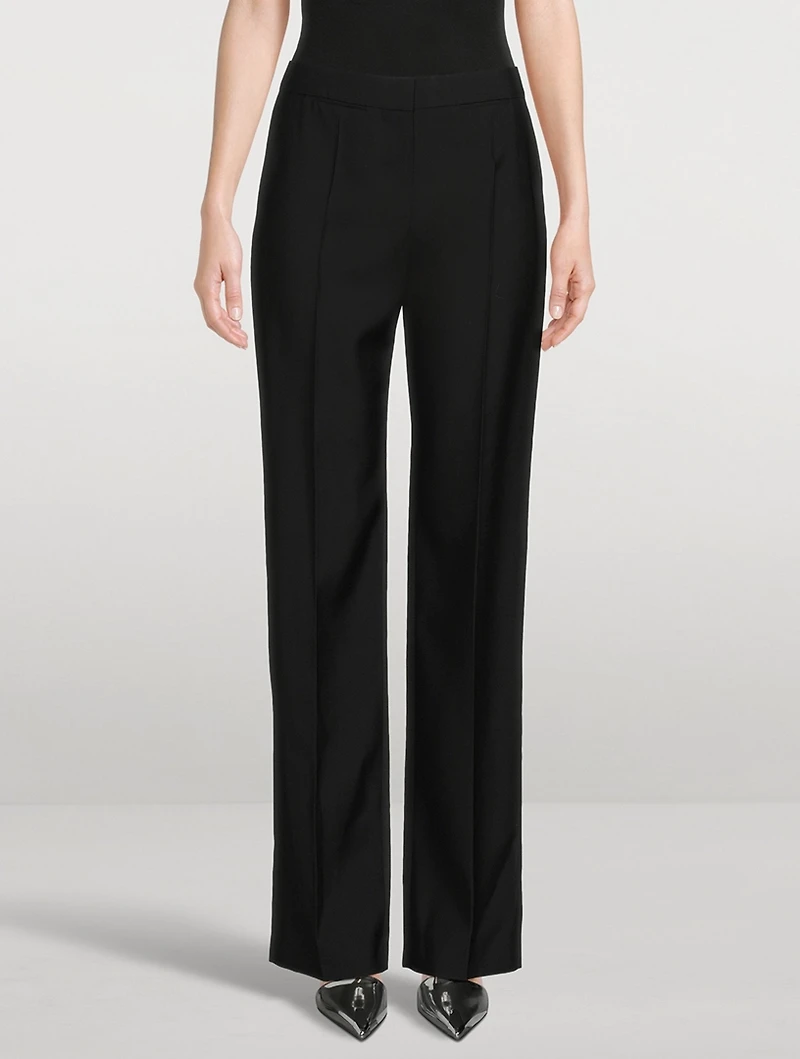 Low-Rise Wool Trousers