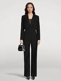 Low-Rise Wool Trousers