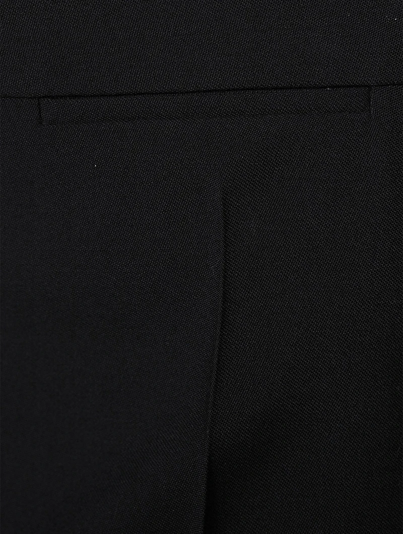 Low-Rise Wool Trousers