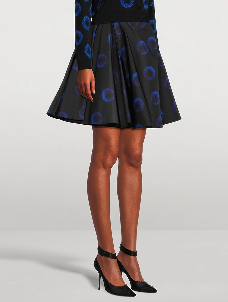 Polyfaille Mini Skirt Iris Print