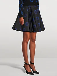 Polyfaille Mini Skirt Iris Print