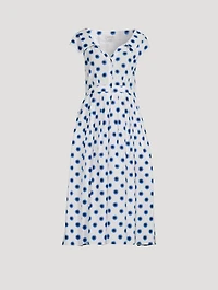 Poplin Shirt Dress Iris Print