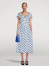 Poplin Shirt Dress Iris Print