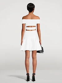 Off-The-Shoulder Slashed Mini Dress
