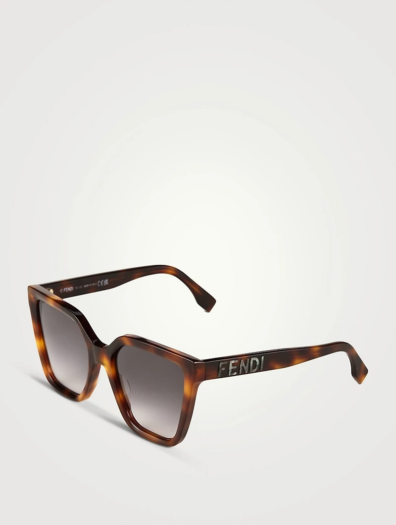 Lettering Square Sunglasses