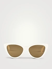 Lettering Cat Eye Sunglasses