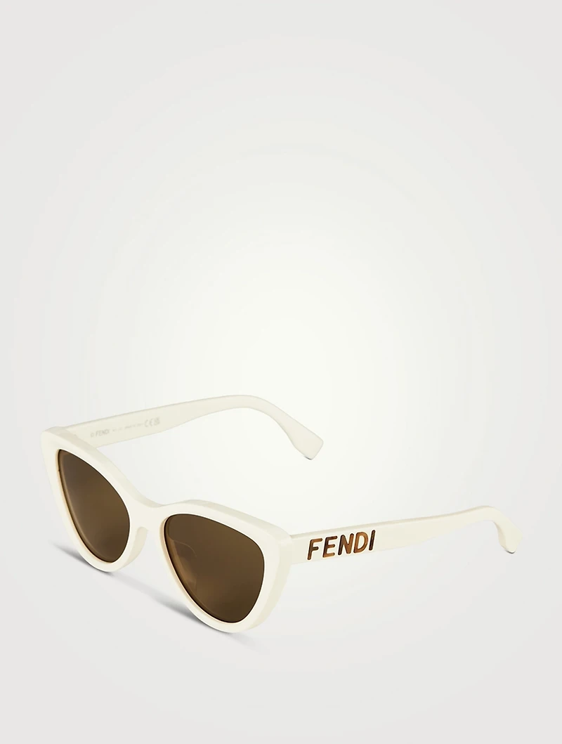 Lettering Cat Eye Sunglasses