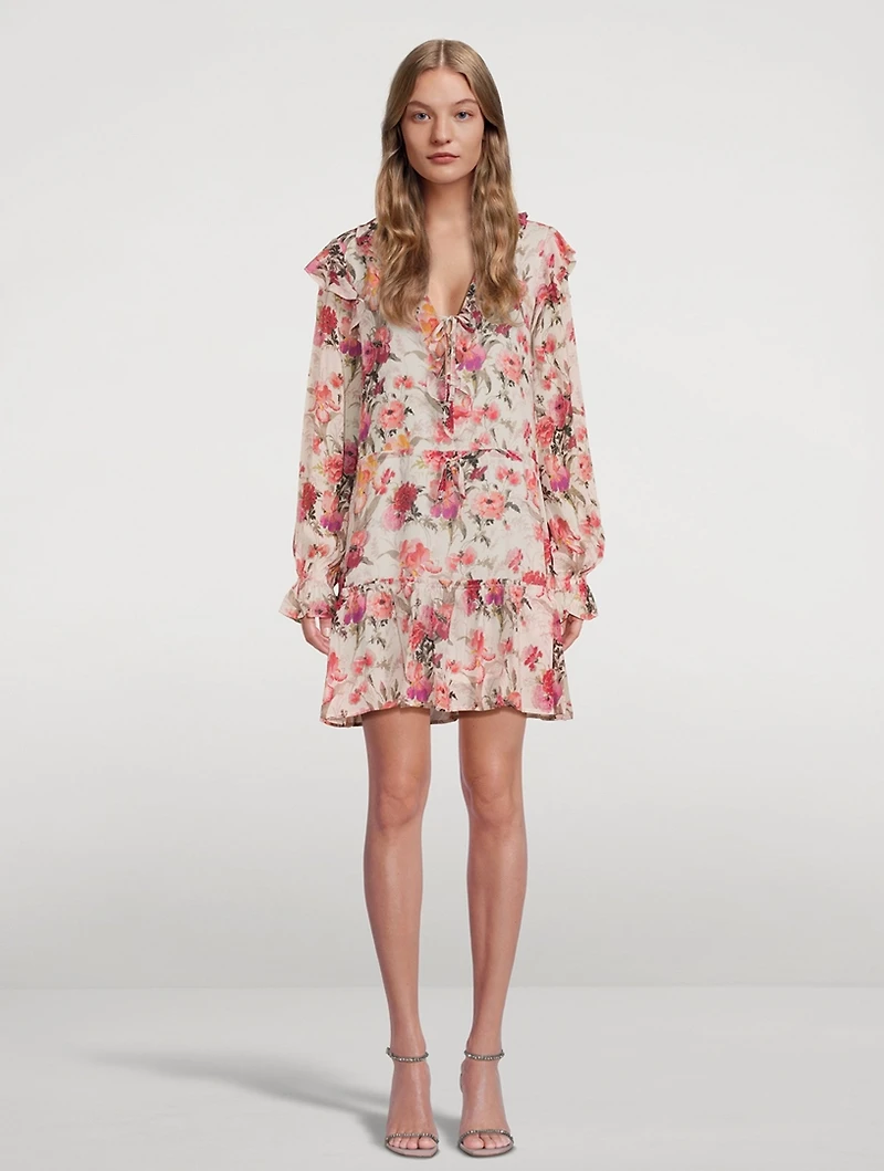 Garcelle Silk Dress Floral Print