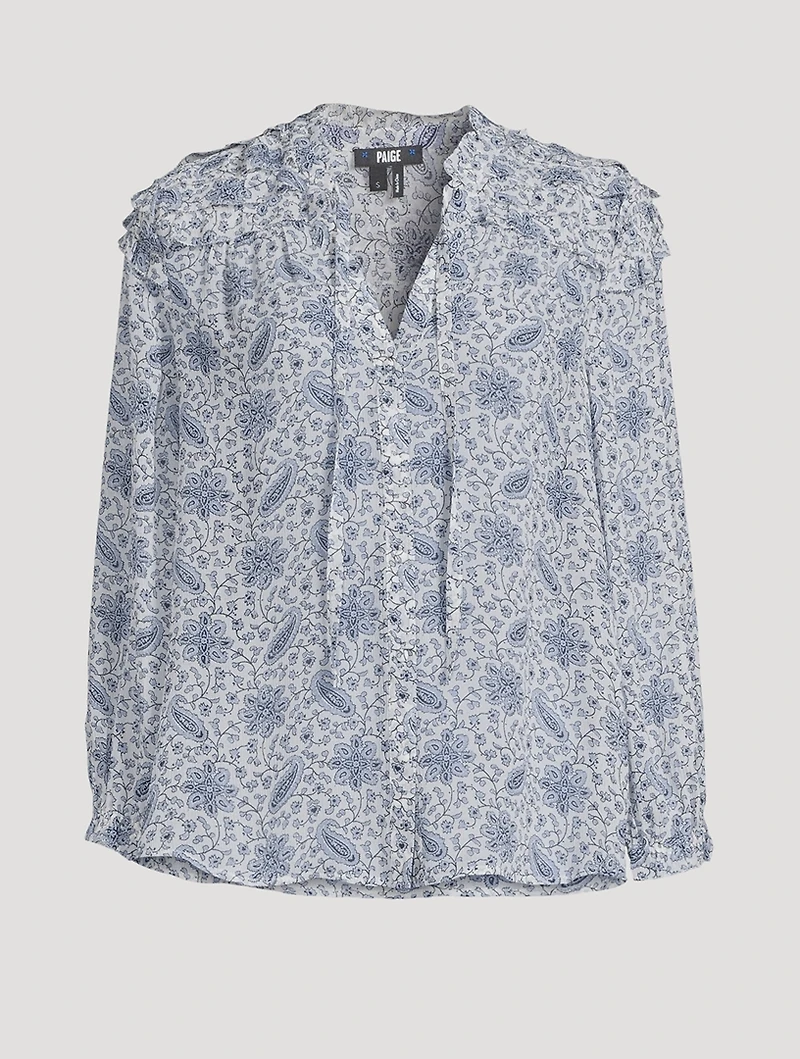 Margret Silk Blouse Floral Paisley Print