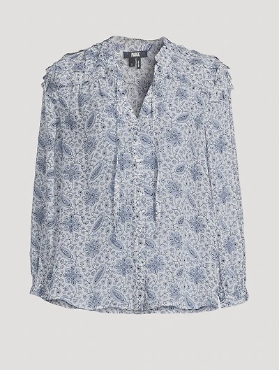 Margret Silk Blouse Floral Paisley Print