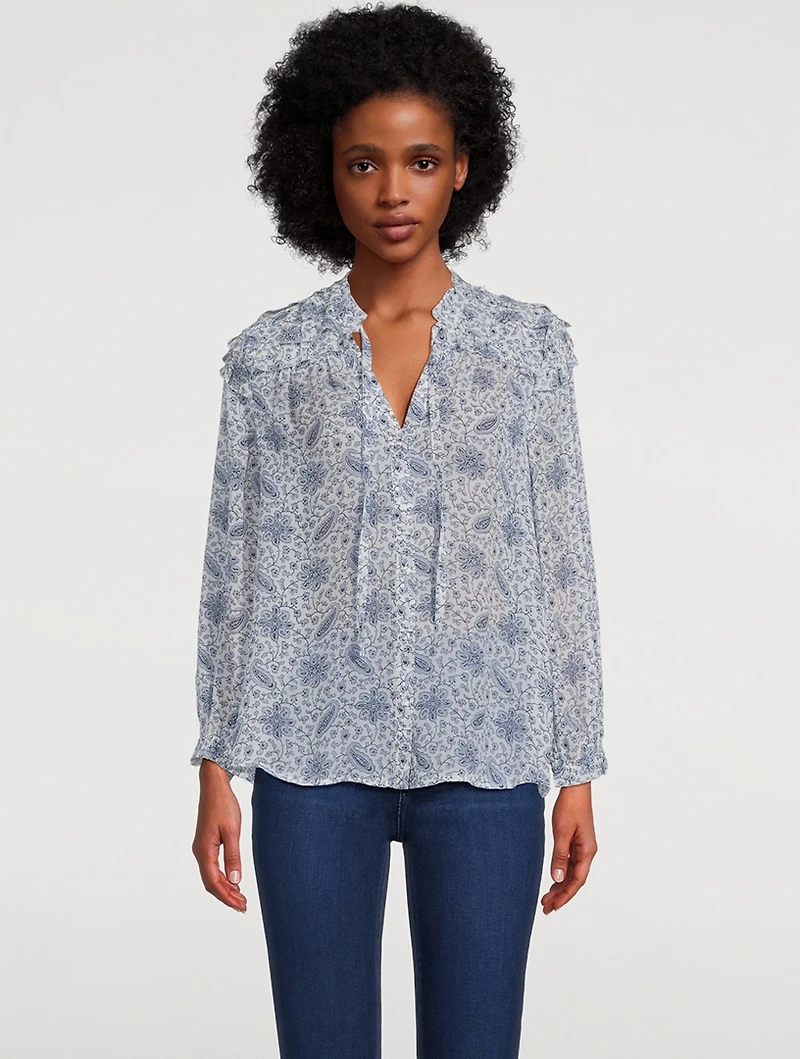 Margret Silk Blouse Floral Paisley Print