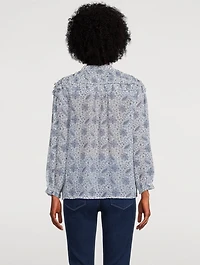 Margret Silk Blouse Floral Paisley Print