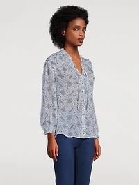 Margret Silk Blouse Floral Paisley Print