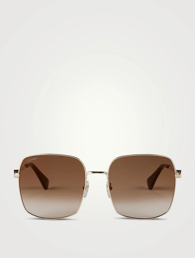 Signature C De Cartier Square Sunglasses