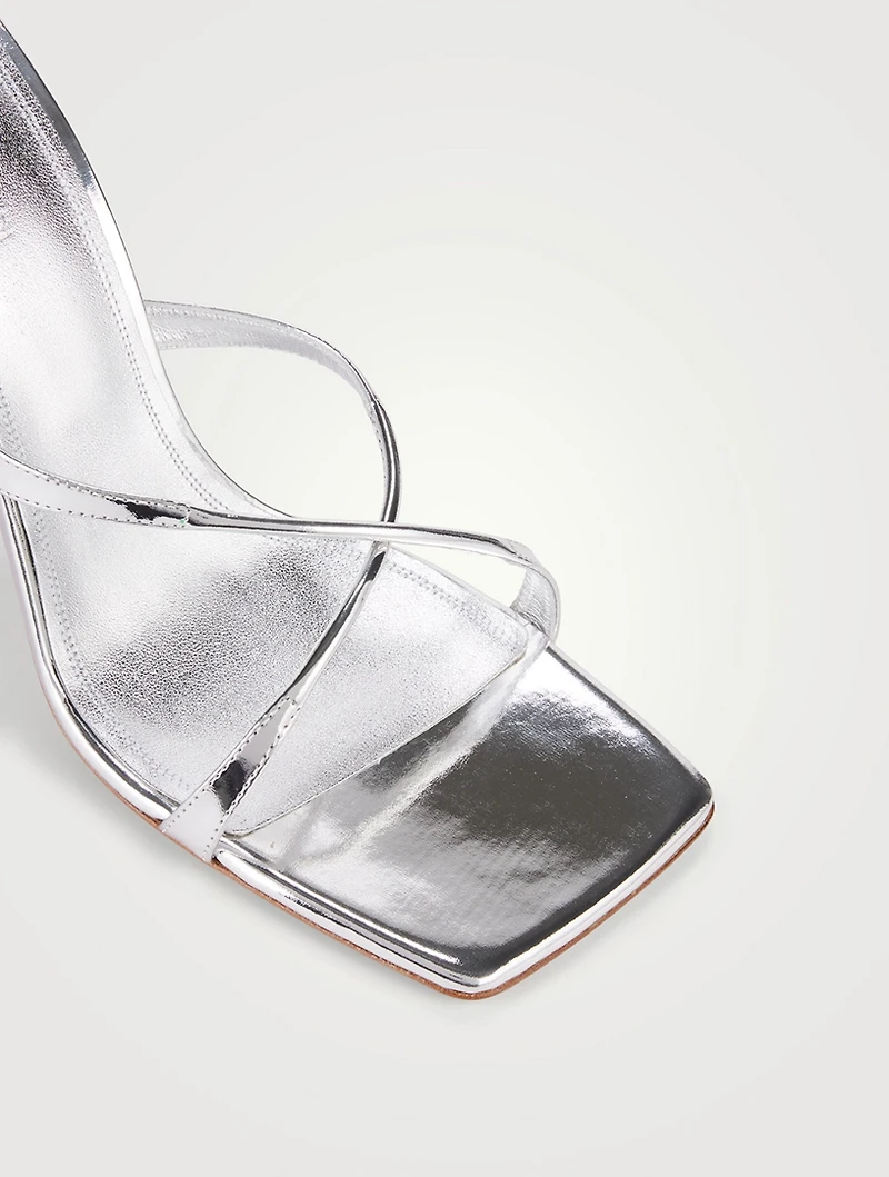 Adriana Mirror Leather Mules