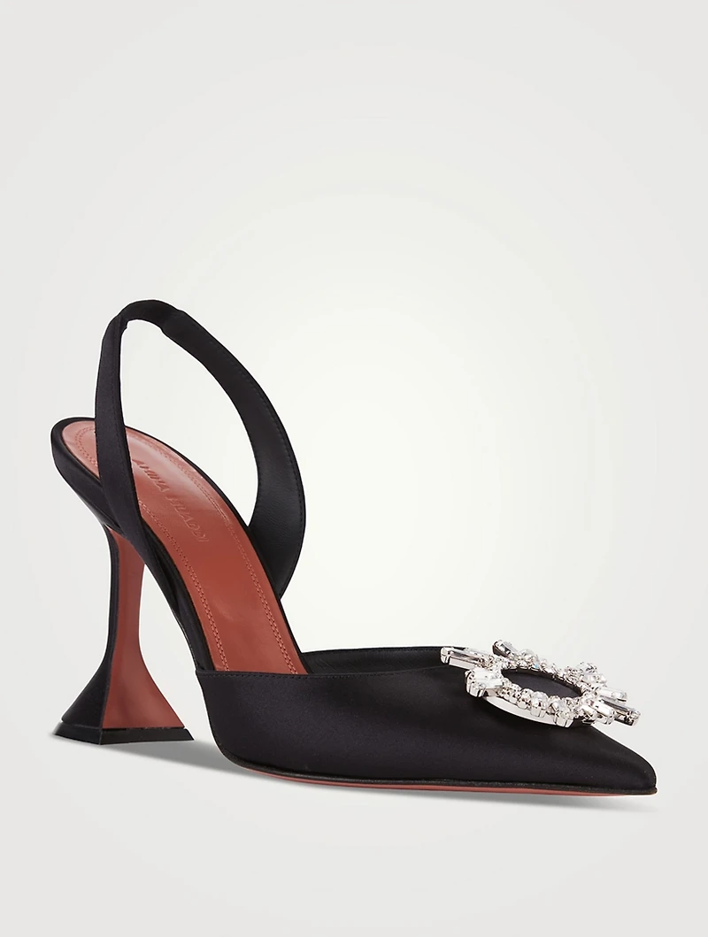 Begum Satin Slingback Pumps