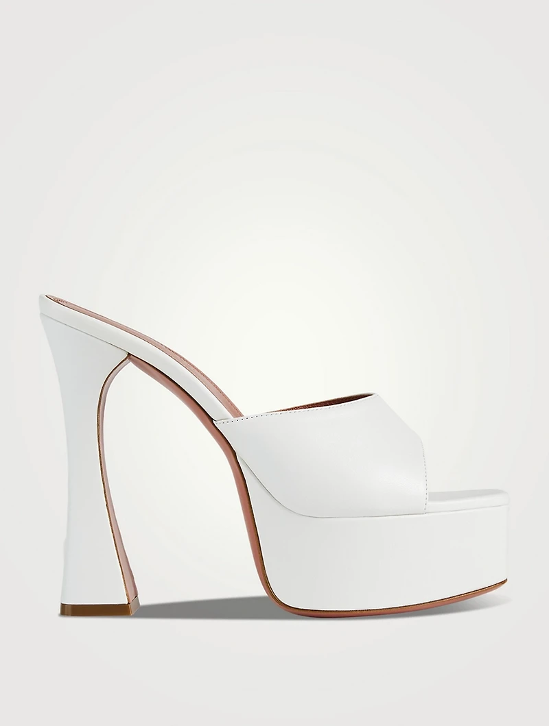 Dalida Leather Platform Mules