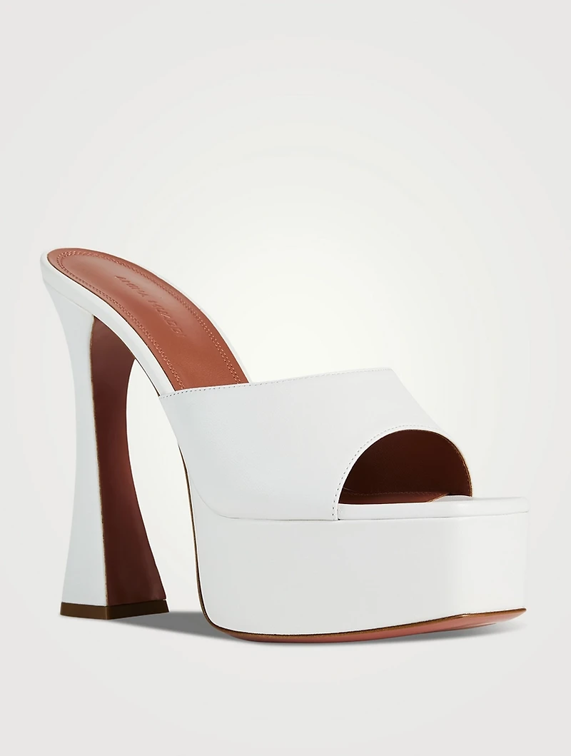 Dalida Leather Platform Mules