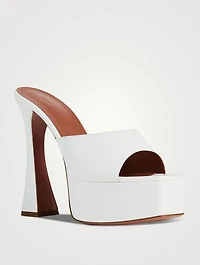 Dalida Leather Platform Mules