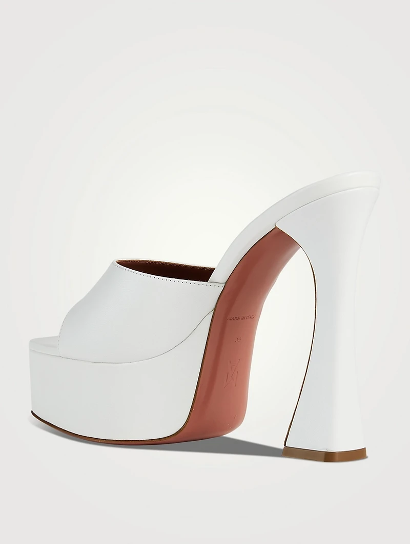 Dalida Leather Platform Mules