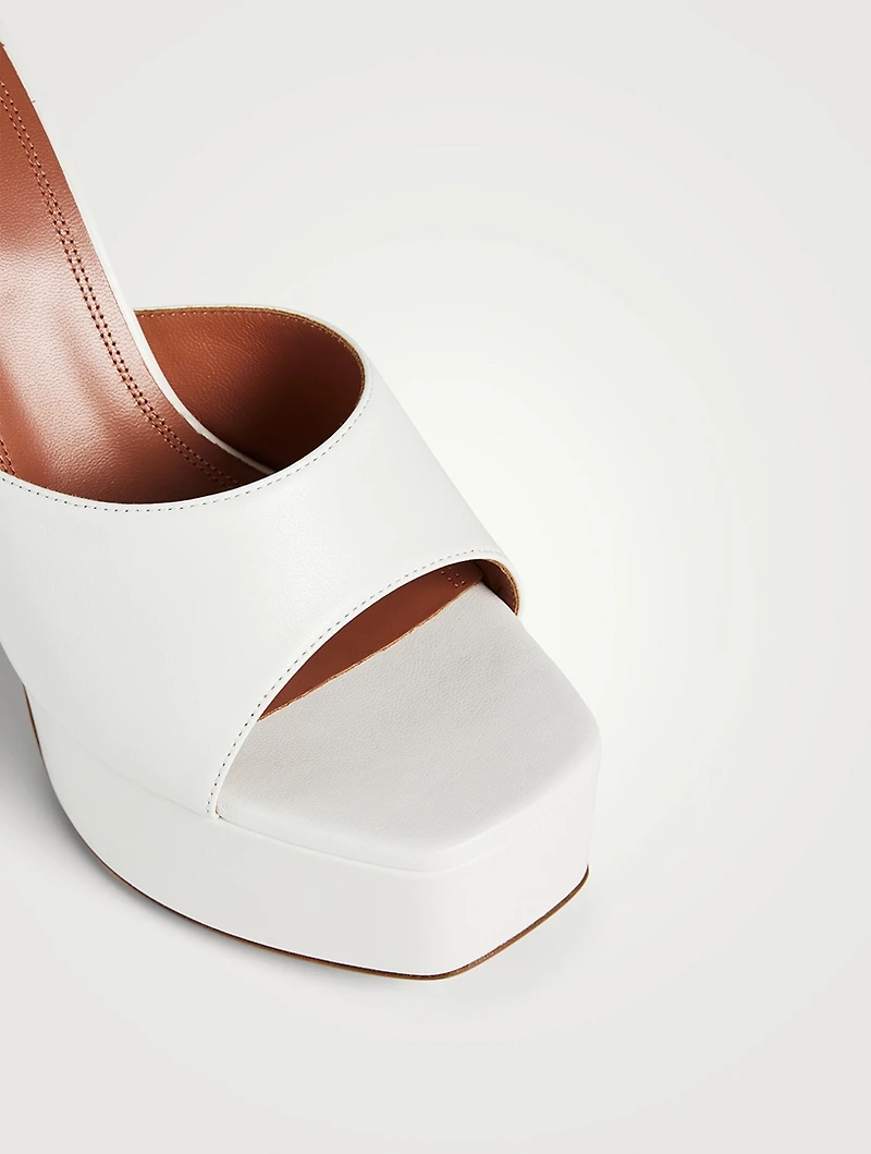 Dalida Leather Platform Mules