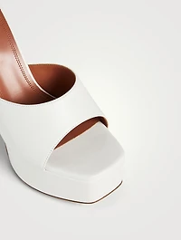 Dalida Leather Platform Mules