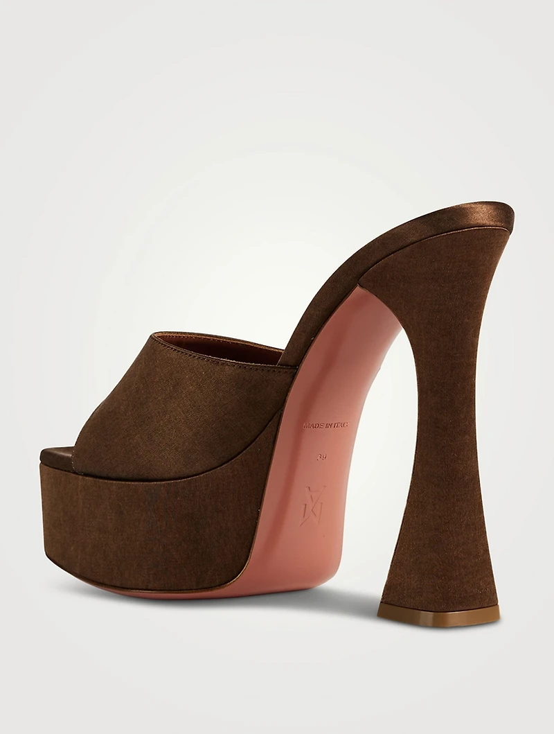 Dalida Velvet Platform Mules