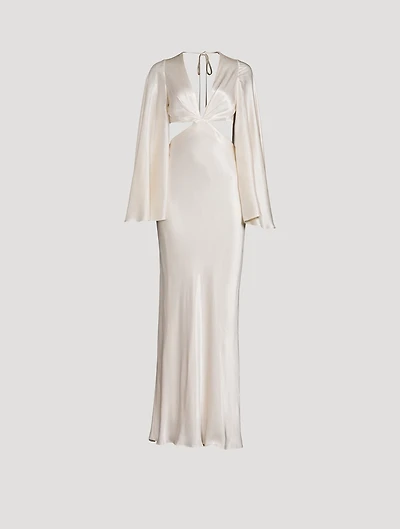 La Lune Cut-Out Satin Gown