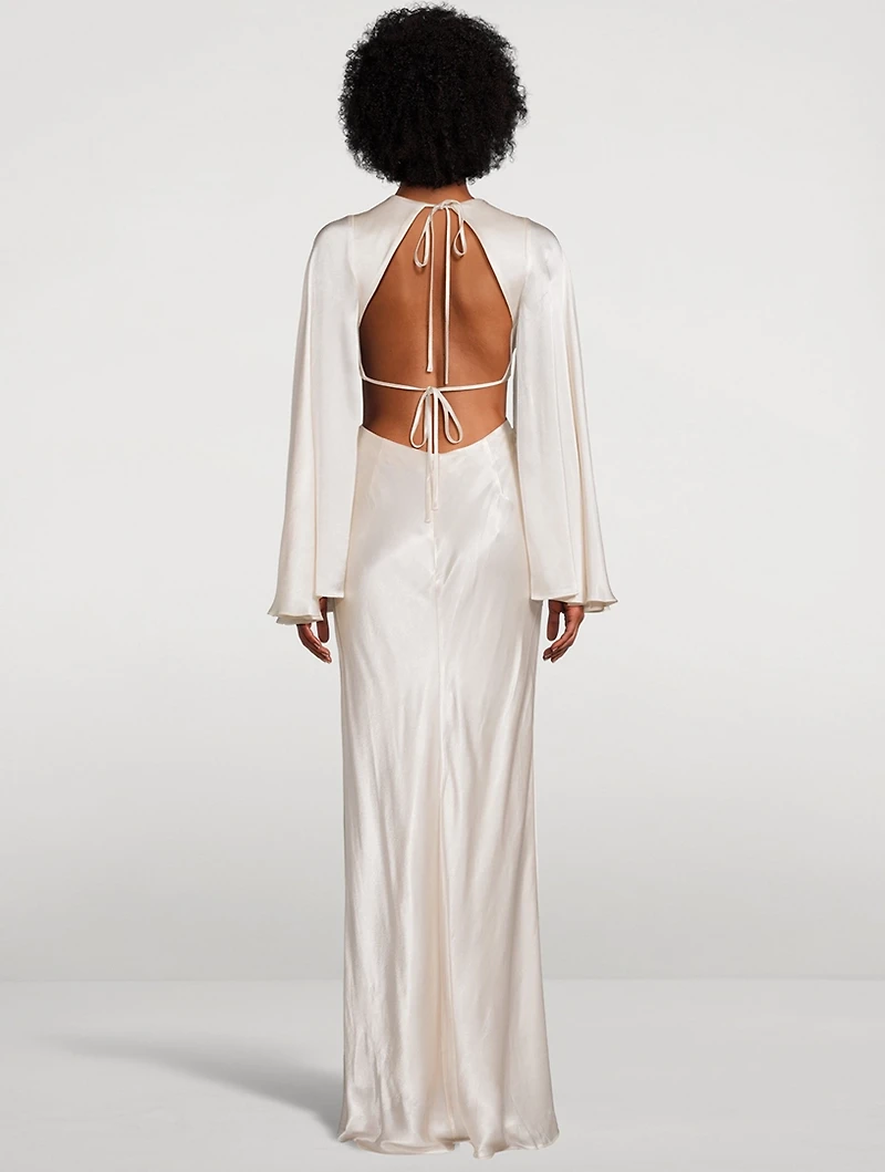 La Lune Cut-Out Satin Gown