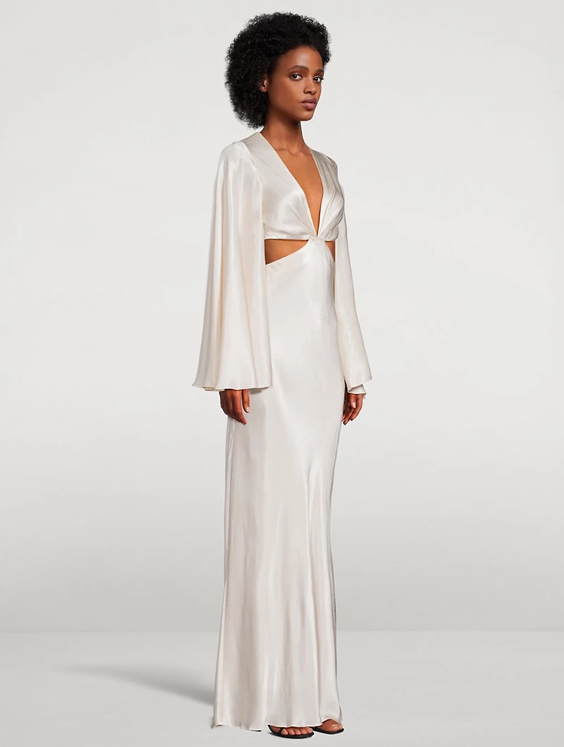 La Lune Cut-Out Satin Gown